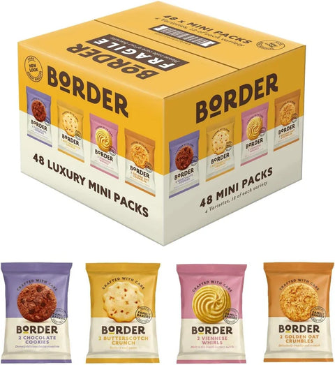 Border Luxury Mini Biscuits (48 x 2) - 4 Varieties