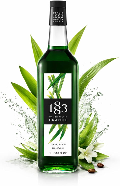 1883 Maison Routin Pandan Syrup - 1 Litre (Plastic Bottle)