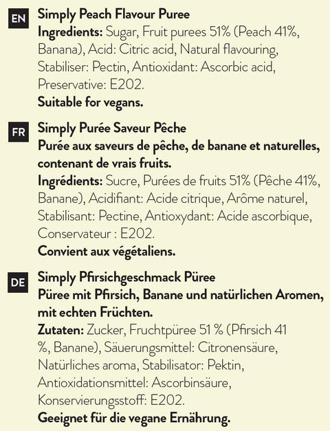 Simply Peach Puree (1 Litre)