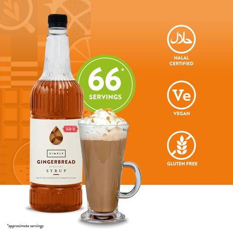 Simply Gingerbread Sugar Free Syrup (1 Litre)