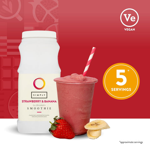 Simply Strawberry & Banana Smoothie 1 Litre