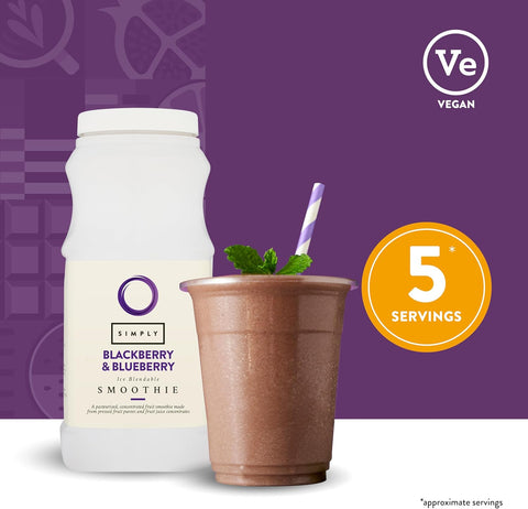 Simply Blueberry & Blackberry Smoothie 12 x 1 Litre