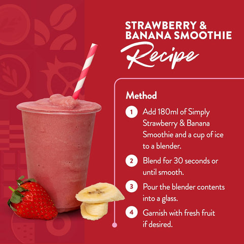 Simply Strawberry & Banana Smoothie 1 Litre