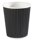 8oz Black Ripple Takeaway Cups