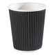 8oz Black Ripple Takeaway Cups