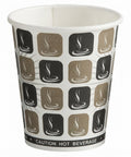 8oz Cafe Mocha Single Wall Paper Cups