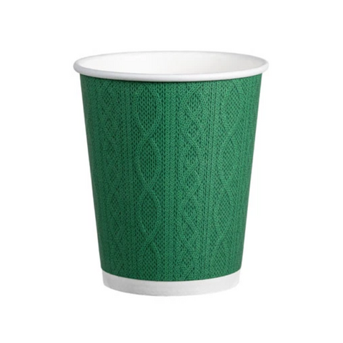 8oz Double Wall Xmas Jumper Cups (500) PE Lined