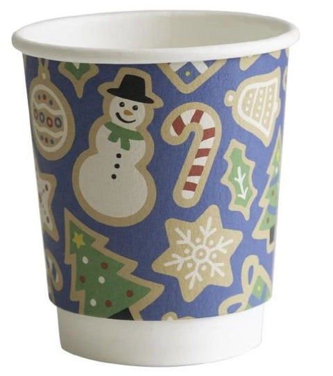 8oz Vegware Xmas Double Wall Compostable Cups