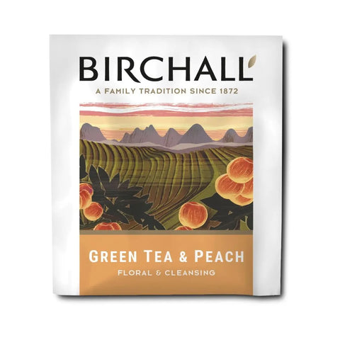 Birchall Green Tea & Peach Envelope Tea Bags (25)