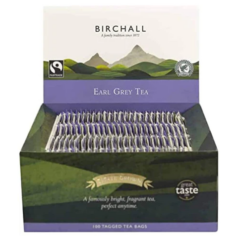 Birchall Fairtrade Earl Grey String & Tag Tea Bags (100)