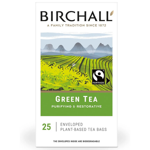 Birchall Green Tea Fairtrade Envelope Tea Bags (25)