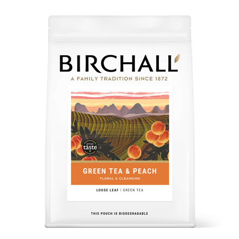 Birchall Green Tea & Peach Loose Leaf Tea (125g)