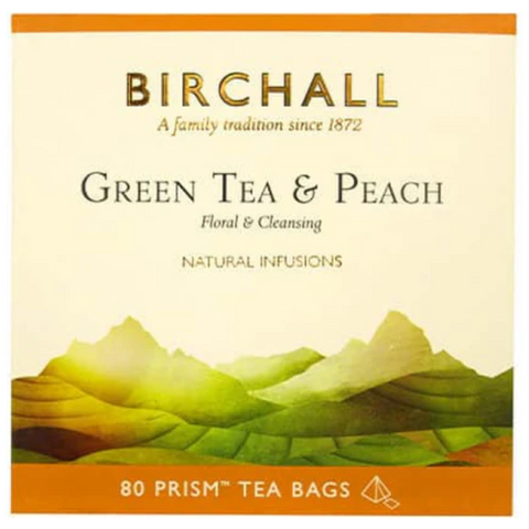 Birchall Green Tea & Peach Prism Tea Bags (80)