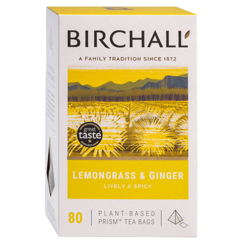 Birchall Lemongrass & Ginger Prism Tea Bags (80)