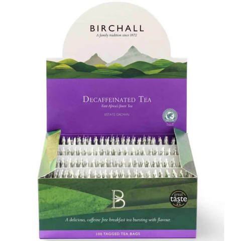 Birchall Rainforest Decaf English Breakfast String & Tag Tea Bags (100)