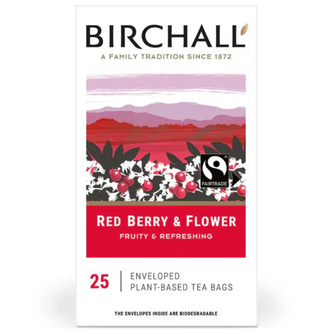 Birchall Red Berry & Flower Fairtrade Envelope Tea Bags (25)