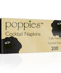 Black Cocktail Napkins - 23x23cm (200)