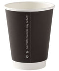Black 12oz Double Wall Takeaway Coffee Cups