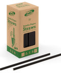 Black Smoothie Paper Straws