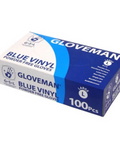 Blue Vinyl Gloves Powder Free - Medium