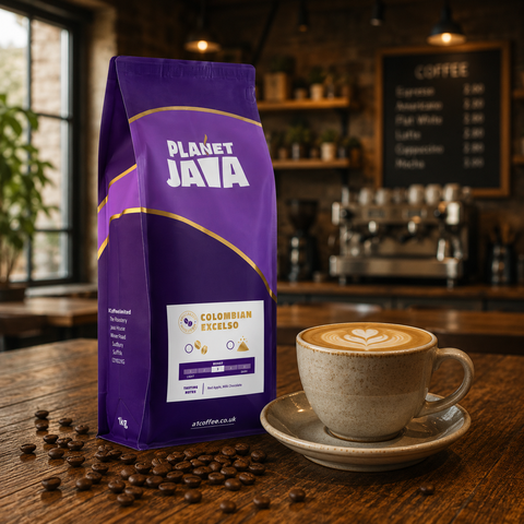 Planet Java Colombian Excelso EP 100% Arabica Coffee Beans (1kg)