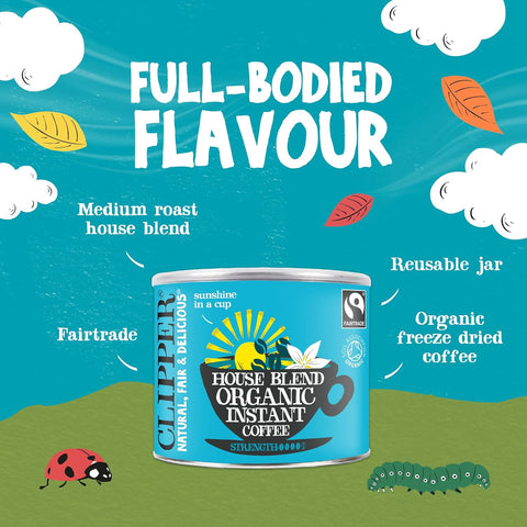 Clipper Fairtrade Organic Medium Roast Coffee 500g Tin