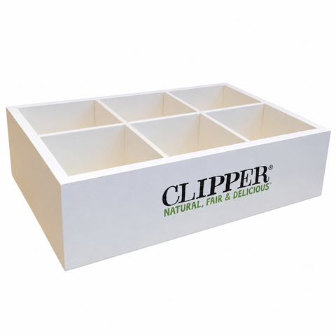 Clipper Wooden Tea Box With 6 Compartments