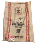 Coffee bag from Café de Guatemala with branding and product details on a white background