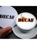 Decaf Latte Art Coffee Stencil