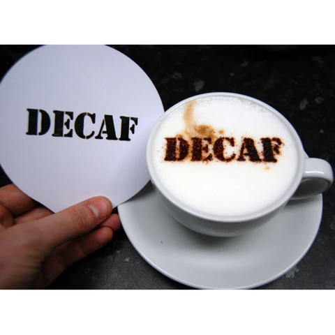 Decaf Latte Art Coffee Stencil