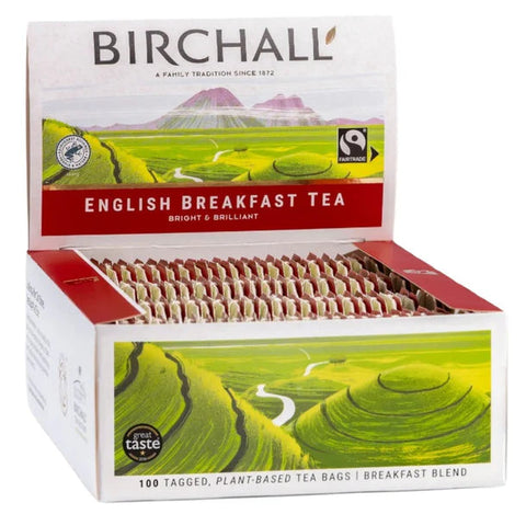 Birchall Fairtrade English Breakfast String & Tag Tea Bags (100)