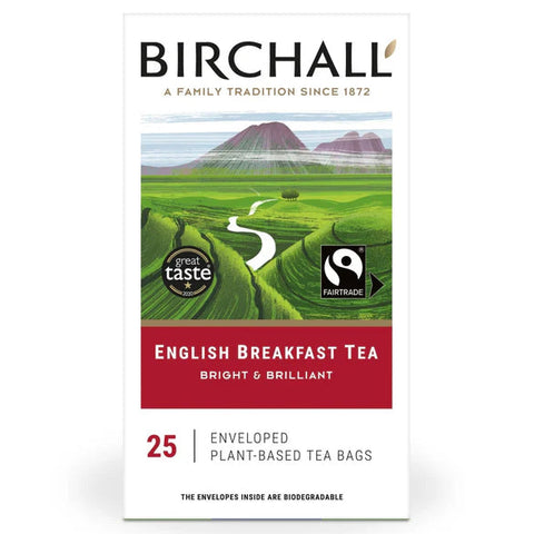 Birchall English Breakfast Fairtrade Rainforest Envelope Tea Bags