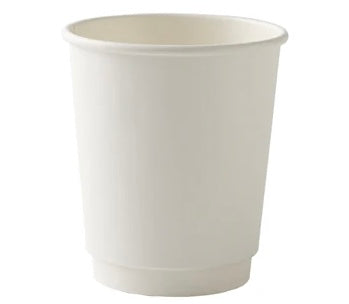 8oz White Double Wall Paper Cups (100)