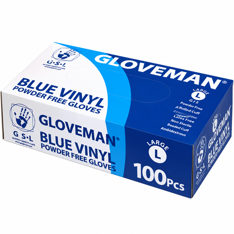 Gloveman Blue Powder Free Disposable Gloves