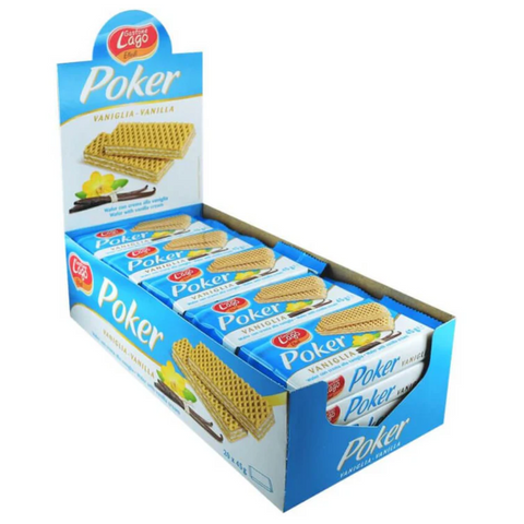 Gastone Lago Poker Vanilla Cream Wafers (20 x 45g)