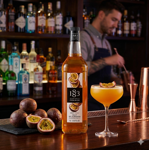 1883 Maison Routin Passionfruit Syrup - 1 Litre (Plastic Bottle)