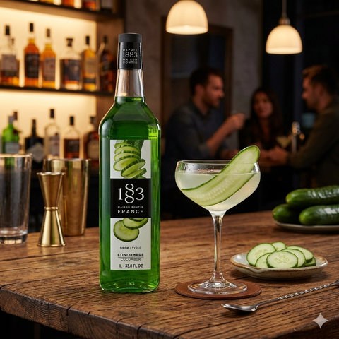 1883 Maison Routin Cucumber Syrup - 1 Litre (Glass Bottle)