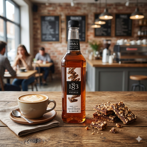 1883 Maison Routin Toffee Crunch Syrup - 1 Litre (Plastic Bottle)
