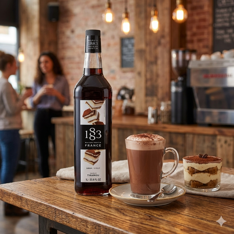 1883 Maison Routin Tiramisu Syrup - 1 Litre (Glass Bottle)