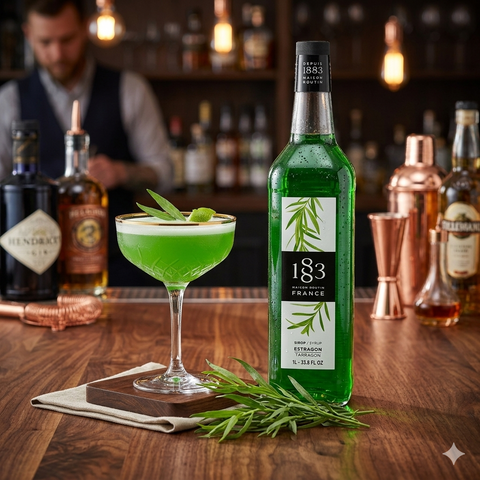 1883 Maison Routin Tarragon Syrup - 1 Litre (Glass Bottle)