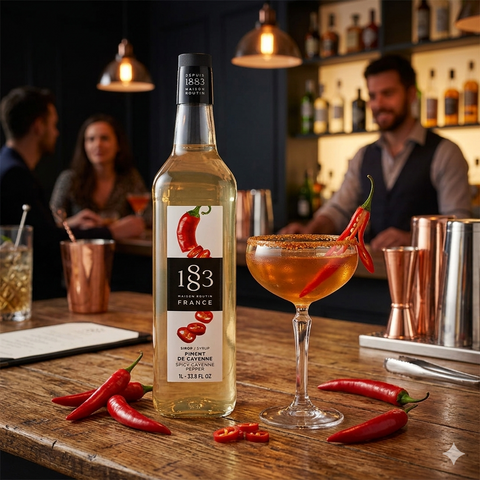 1883 Maison Routin Cayenne Syrup - 1 Litre (Glass Bottle)