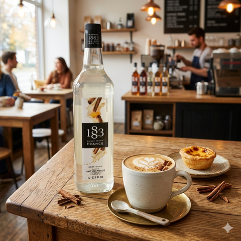 1883 Maison Routin Eggnog Syrup - 1 Litre (Glass Bottle)