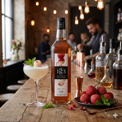 1883 Maison Routin Lychee Syrup - 1 Litre (Glass Bottle)