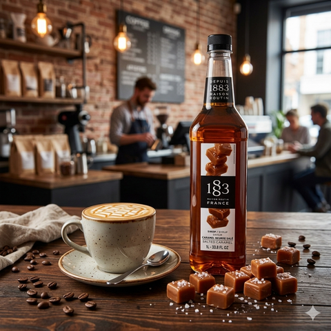 1883 Maison Routin Salted Caramel Syrup - 1 Litre (Plastic Bottle)
