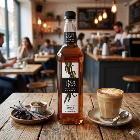 1883 Maison Routin French Vanilla Syrup - 1 Litre (Plastic Bottle)