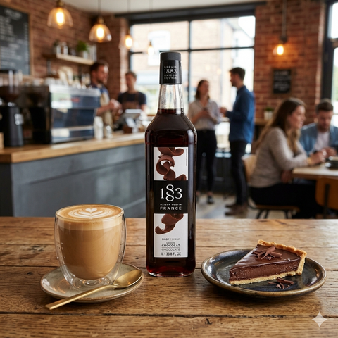 1883 Maison Routin Chocolate Syrup - 1 Litre (Glass Bottle)