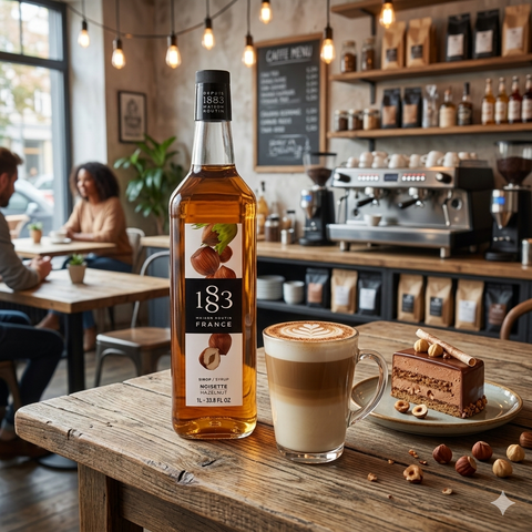 1883 Maison Routin Hazelnut Syrup - 1 Litre (Glass Bottle)