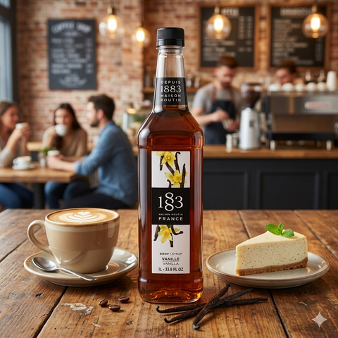 1883 Maison Routin Vanilla Syrup - 1 Litre (Plastic Bottle)