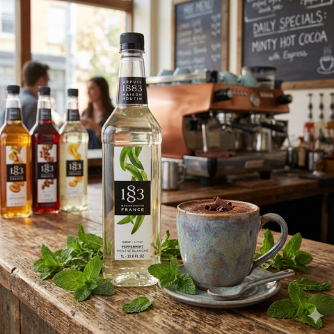 1883 Maison Routin Peppermint Syrup - 1 Litre (Plastic Bottle)