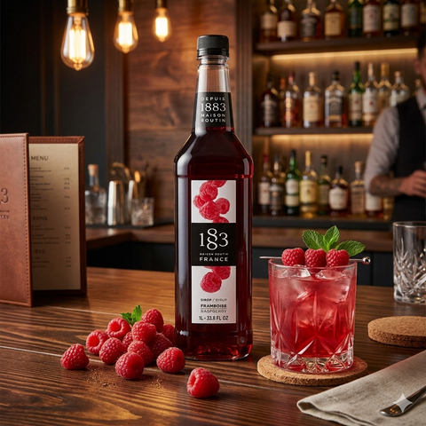 1883 Maison Routin Raspberry Syrup - 1 Litre (Plastic Bottle)
